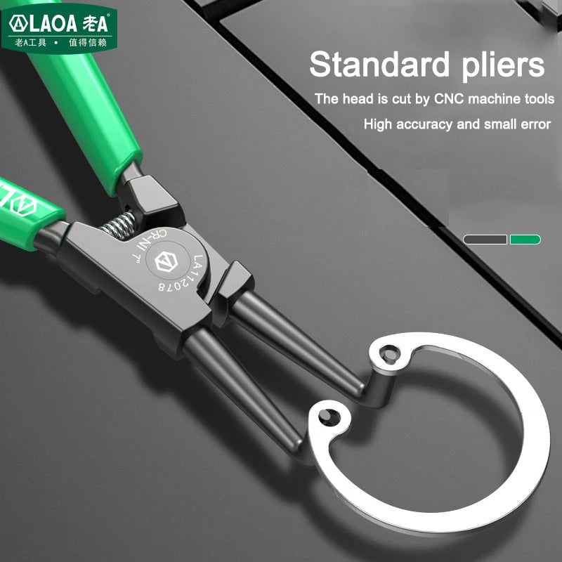 LAOA 7 inch Internal External Pliers Retaining Clips Portable Multifunctional Snap Ring Circlip Pliers For Hand Tool