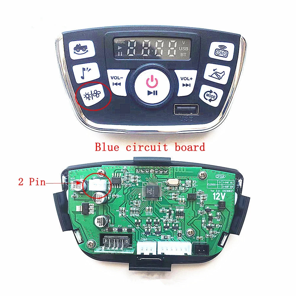Multi-functional children ride-on electric vehicle controller 12V, JR1844N central controller for baby car