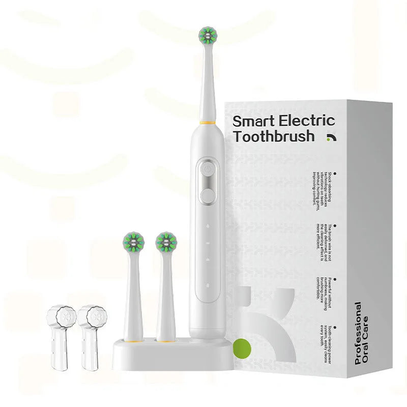 Rotating electric toothbrush induction charging, waterproof, high-performance motor,3 modes 70 day battery life, 10 brush heads