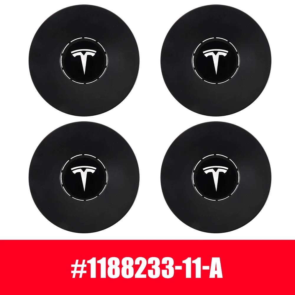 4pcs For Tesla Model Y Performance 21-inch Car Wheel Hub Center Cover Replacement Parts Auto Tire Hubcap Badge Decor Accessories