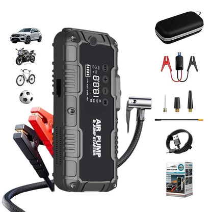 SUKIN 4IN1 Multifunction Car Jump Starter Power Bank With Tire Inflator Flashlight Charger Functions 12V Booster Starting Device