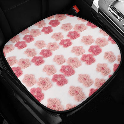Winter Lamb Wool Car Seat Cushion Three-dimensional Flower Cute Women's Car Seat Cover Anti Slip Breathable Car Interior 2025