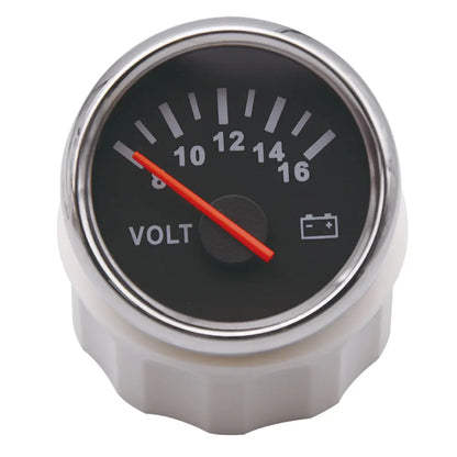 52mm Volt Gauge Marine Auto Voltmeter Universal 8-16V Waterproof Gauge Car Boat Instrument Red Backlight 12V Car Voltage Gauge