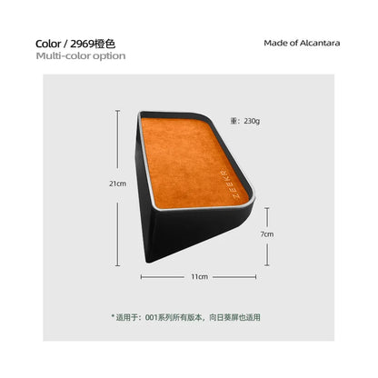For Zeekr 001 2024 Storage Box Behind The Central Control Screen Navigation Screen Storage Alcantara suede Car Accessories
