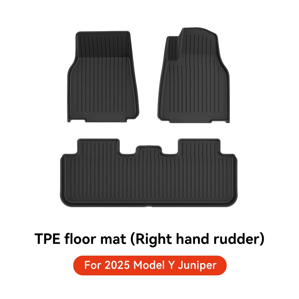 YZ TPE Foot Pad For Tesla Model Y Juniper 2025 Right Rudder floor Liner Fully Surrounded Floor Mats Waterproof Non-Slip Carpet