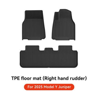 YZ TPE Foot Pad For Tesla Model Y Juniper 2025 Right Rudder floor Liner Fully Surrounded Floor Mats Waterproof Non-Slip Carpet