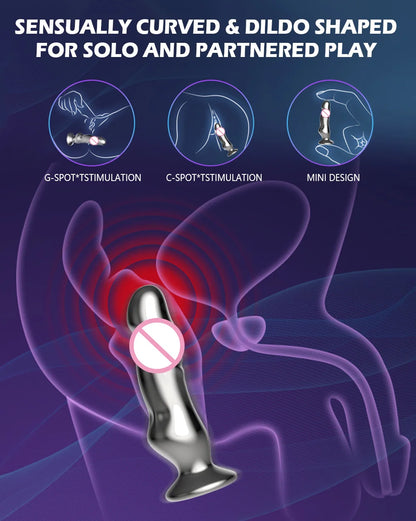 Dildo Sex Toys Penetration Vibrator Metal Anal Plugs Stainless Steel Butt Plug Remote Control Vibration Penis Sexy Adult Female