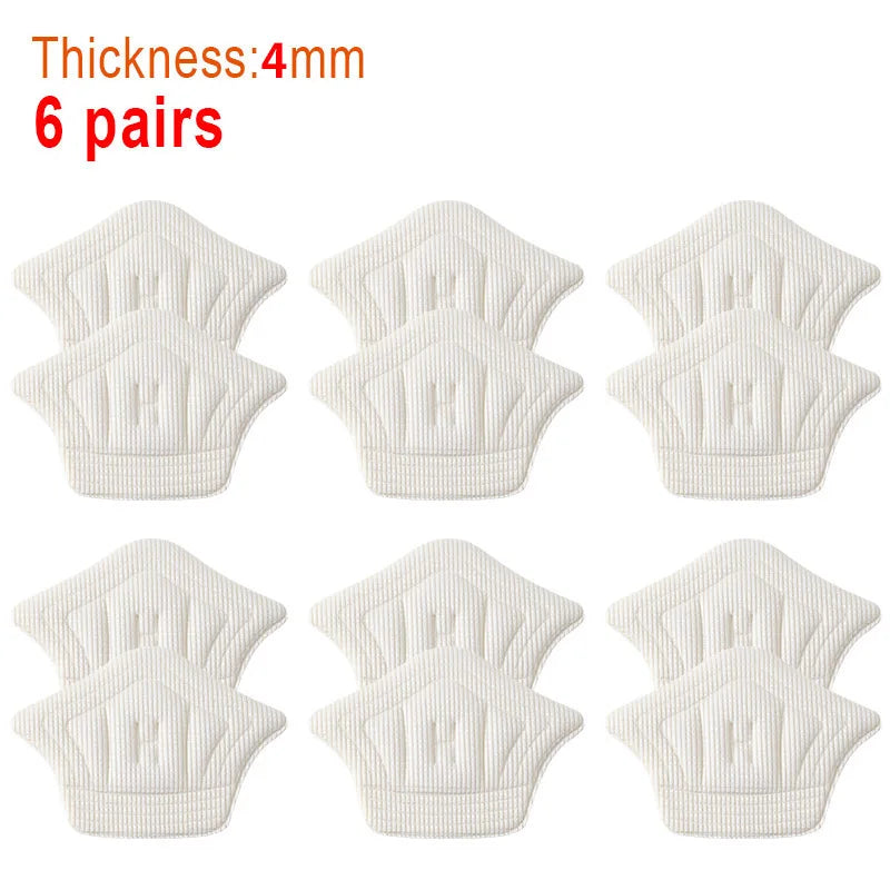 QR 6pairs/12pcs Insoles Patch Heel Pads for Sport Shoes Back Sticker Adjustable Size Antiwear Feet Pad Cushion Insert Insole