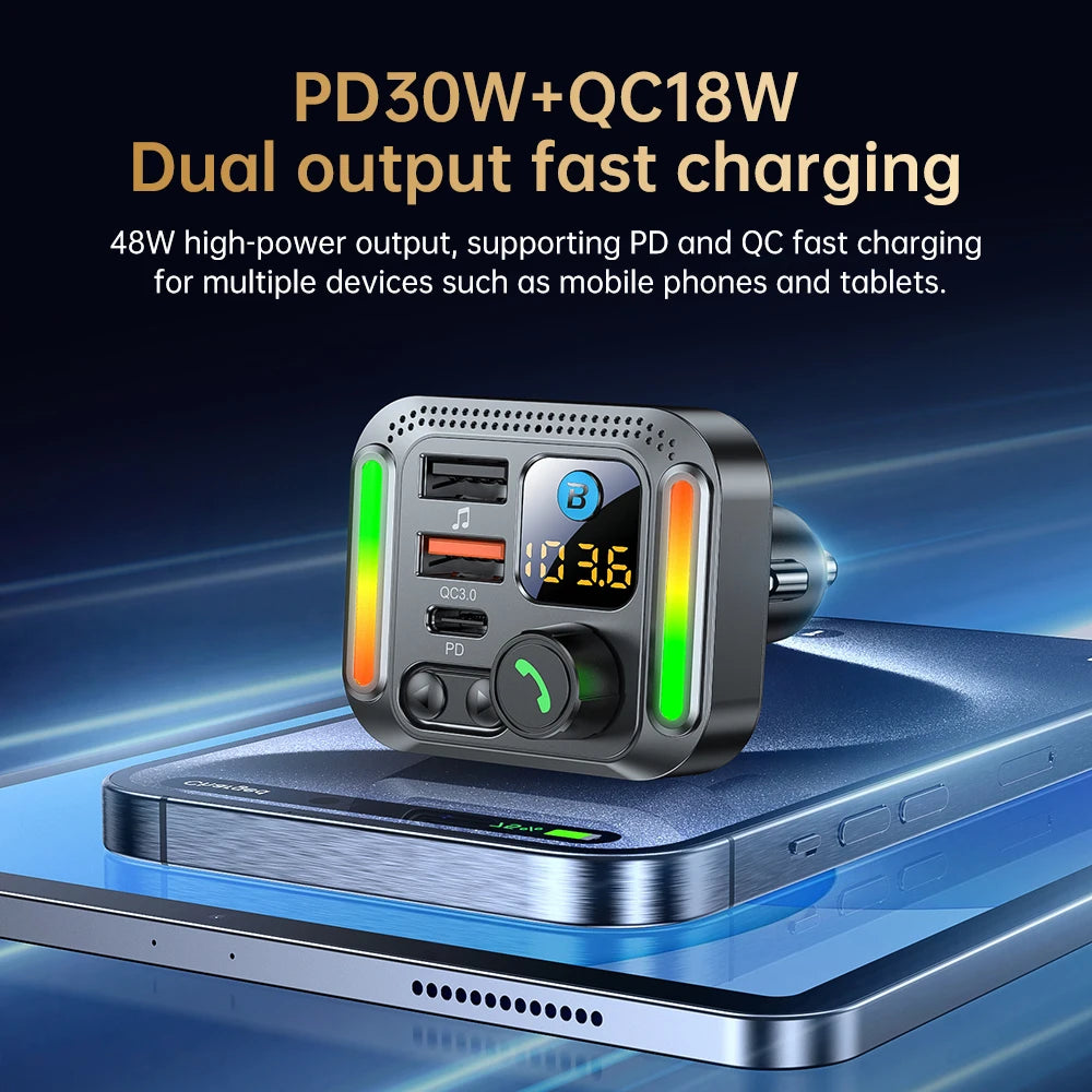 Car Bluetooth receiver 2026 latest model fast charging charger car mp3 player converter