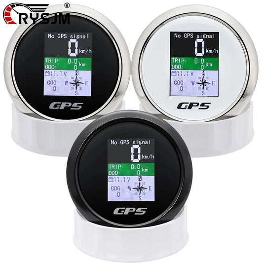 85mm Digital TFT Screen GPS Speedometer Odometer Voltage Car Gauge With GPS Antenna Waterproof Meter for 12V24V Boat Car Yacht