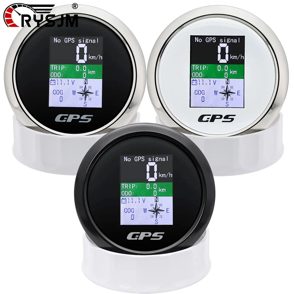 85mm Digital TFT Screen GPS Speedometer Odometer Voltage Car Gauge With GPS Antenna Waterproof Meter for 12V24V Boat Car Yacht
