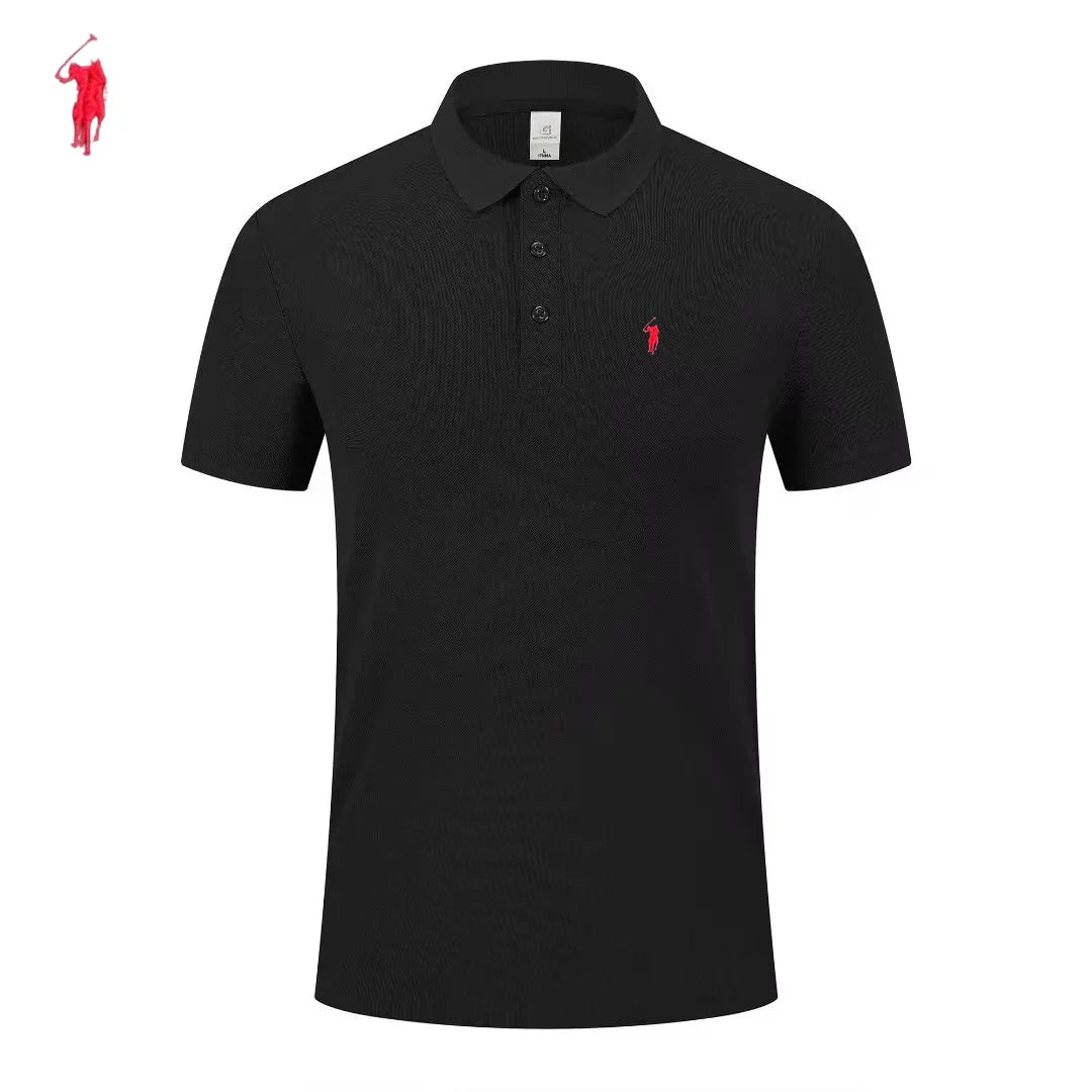 Luxury brand polo shirt short sleeved men's exquisite embroidered top summer new comfortable breathable business casual T-shirt