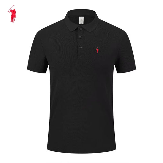 Luxury brand polo shirt short sleeved men's exquisite embroidered top summer new comfortable breathable business casual T-shirt