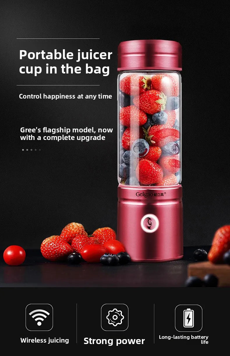 110V/220V Geligao Juicer Cup Mini Portable Electric Automatic Blender for Fruit Juice Smoothie Maker
