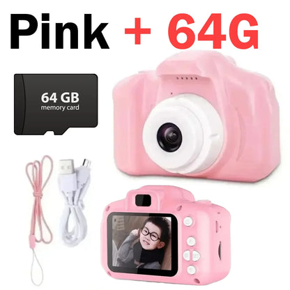 Children's Camera HD 1080P Screen Camera Video Waterproof Toy 8 Megapixel Kids Cartoon Cute Camera Outdoor Photography Toys