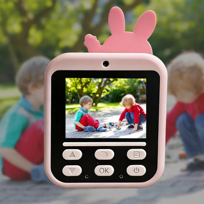 Kids Instant Print Camera IPS Screen Selfie Toy Camera With Print Paper 32G Card Lanyard DIY Gift For 3-12 Years Boys Girls