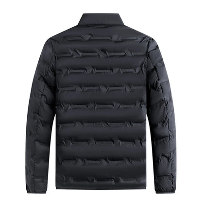 Graphene Self-heating Parka Jacket Men Solid Windproof Pleated Down Jackets Man Stand Collar Parkas Winter Padded Jackets Male