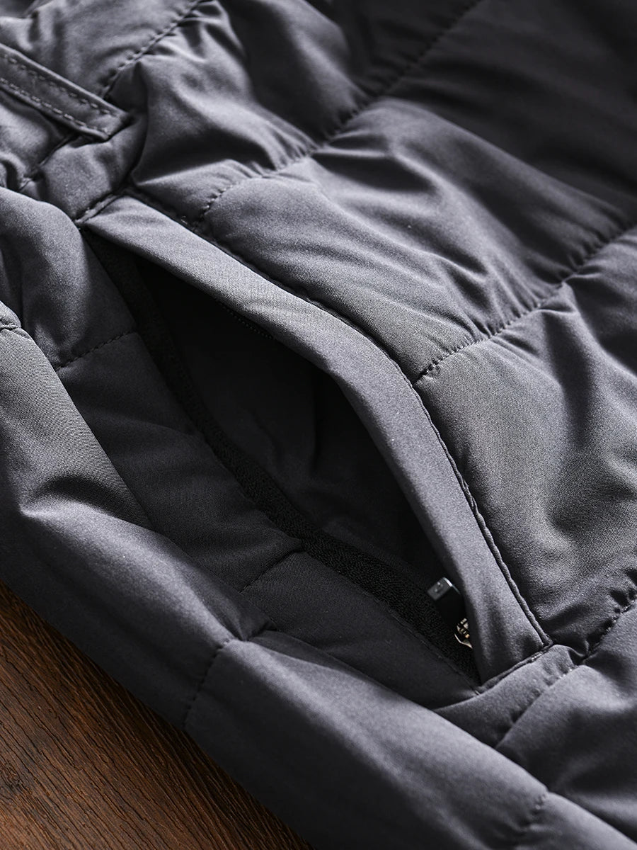Thickened Quilted Men's Cotton Pants Fleece Lined Casual Long Trousers Warm Winter Autumn Wear Comfortable Breathable