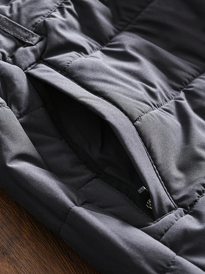 Thickened Quilted Men's Cotton Pants Fleece Lined Casual Long Trousers Warm Winter Autumn Wear Comfortable Breathable
