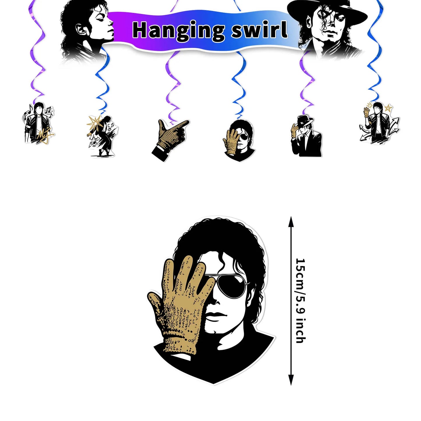 Michael Jackson Birthday Party Decoration MJ Party Accessories Backdrops Ballons Cake Decor Halloween Christmas Decoration 2026