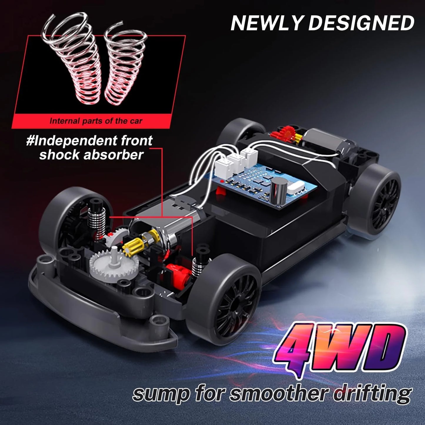 New 1/24 Full Scale 4WD 933 RC Drift Car Limited Edition 2.4Ghz Remote Control Race Car Simulated Sport Car Gift Toy Extra Tires