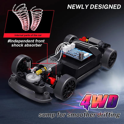 New 1/24 Full Scale 4WD 933 RC Drift Car Limited Edition 2.4Ghz Remote Control Race Car Simulated Sport Car Gift Toy Extra Tires