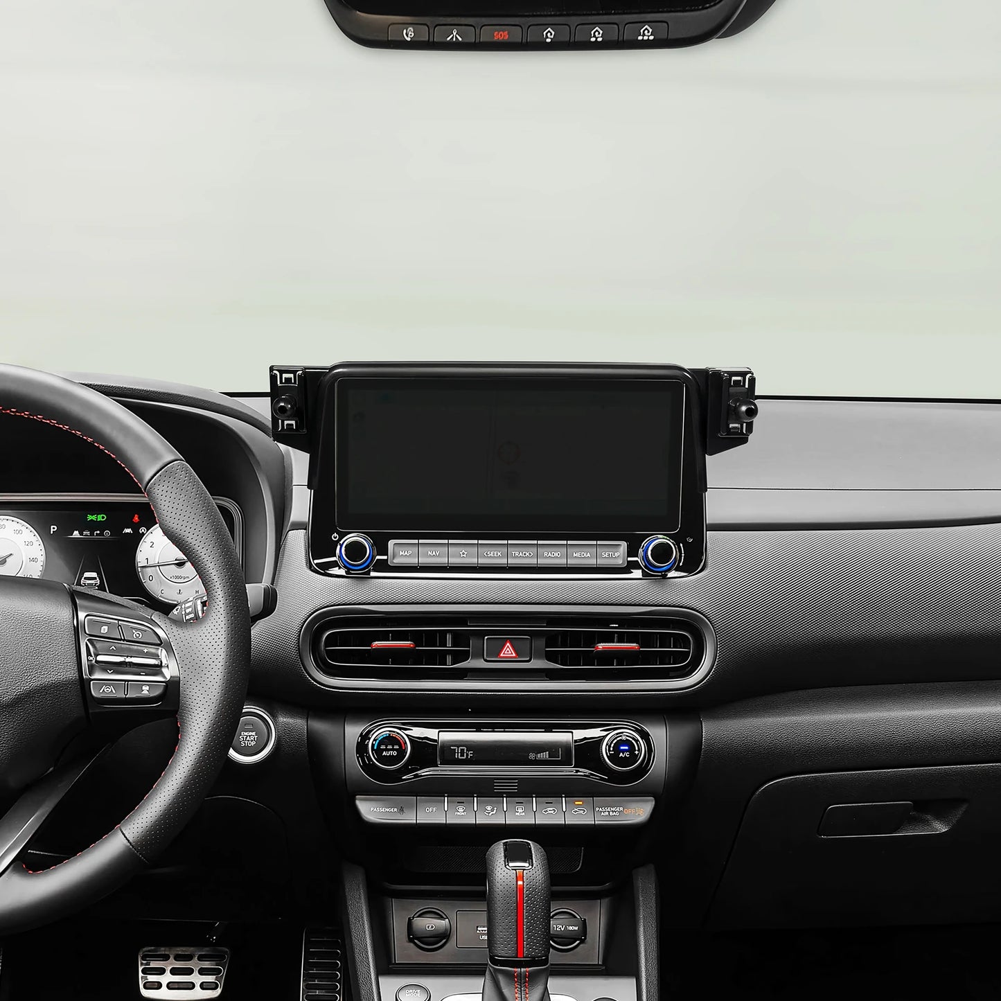 Special For Hyundai Kona 2017-2023 Phone Holder Central Navigation Fixed Base GPS Stand Mobile Phone Mounts Smartphone Bracket
