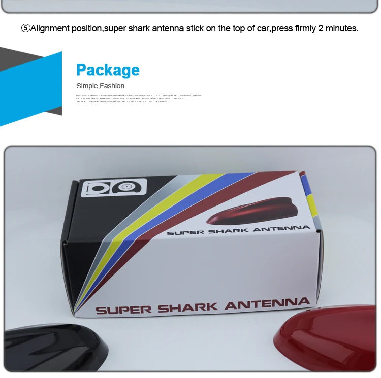 Universal Super Shark Fin Antenna Special Car Radio Aerials Piano Paint Stronger Signal For Ford Kuga Flex Territory Ecosport