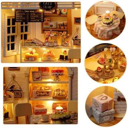3D Puzzles Mini Wooden Doll House Model Building Toy Home Kit Creative Room Bedroom Decoration With Furniture Toys For Xmas Gift