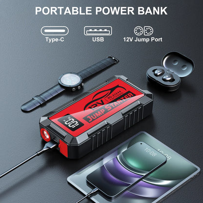 12000a 10000amp 8000a 4000a Super Capacitor 12v Booster Portable Charger Auto Starting Device PowerBank Car Jump Starter Battery