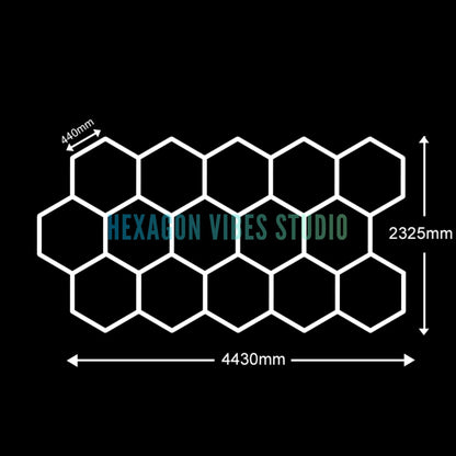 Garage Hexagon LED Light 50000H 6500K Ultra Bright for Home Gym Barbershop Car Detailing Bar Basement Workshop Ceiling Lighting