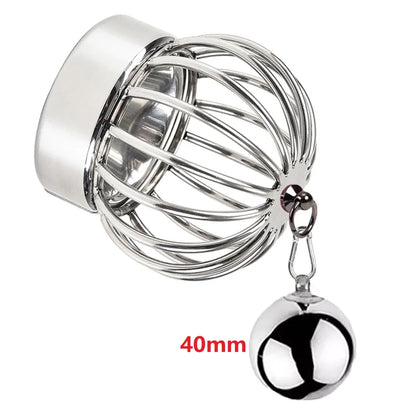 Metal Penis Ring Ball Stretcher Scrotum Lock Stainless Steel Penis Cock Ring Heavy Pendant Weight Bondage Sex Toy