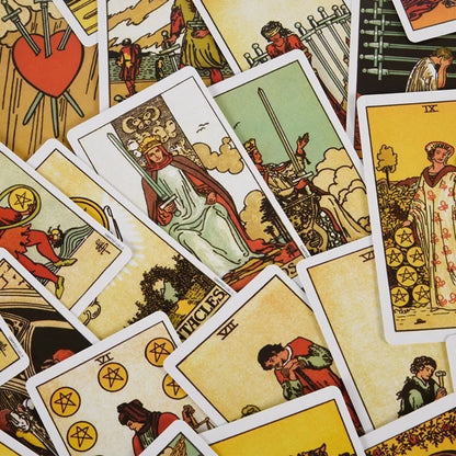 12*7cm Rider Waite Tarot Cards - 78 Card Original Tarot Deck with Instruction Manual - Traditional Divination Tool