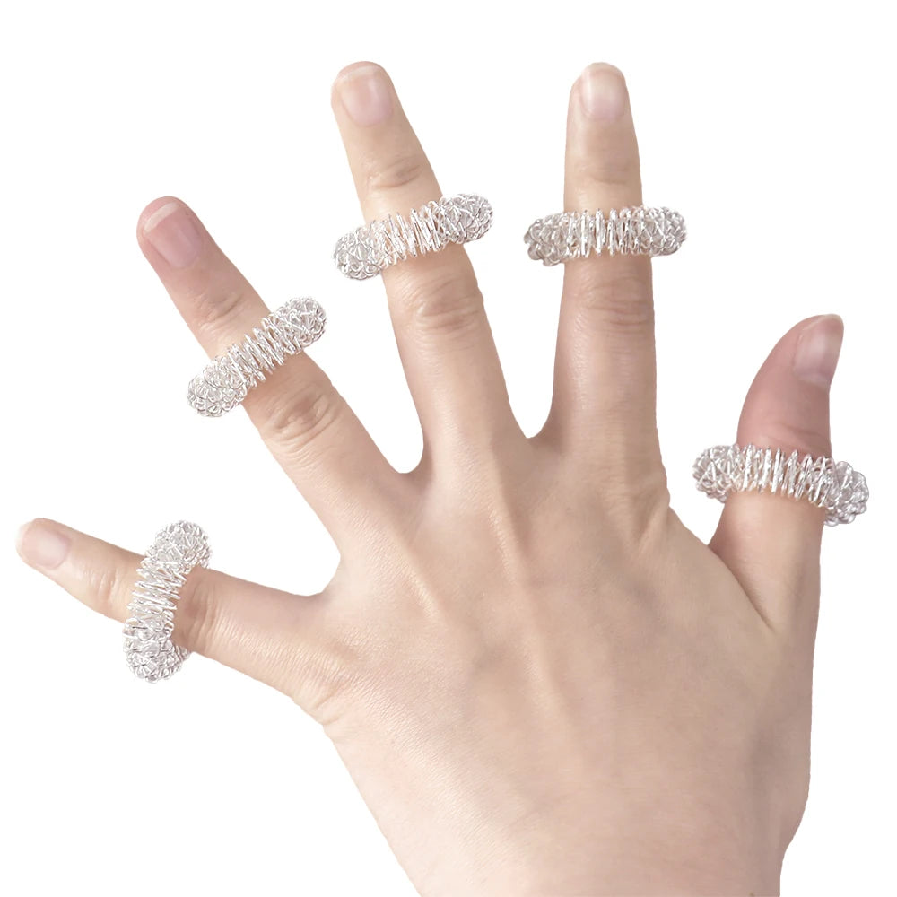 100/20/10pcs New Finger Massage Ring Acupuncture Acupressure Body Care Relax Hand Blood Circulation Pain Relief Body Massager