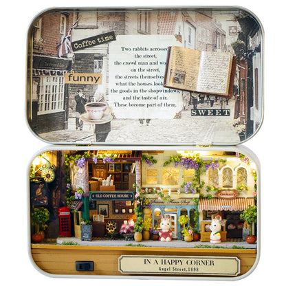 CUTEBEE DIY Dollhouse Wooden Doll House DIY Box Theather  Building Kit with Furniture Lights Toys for Children Birthday Gifts