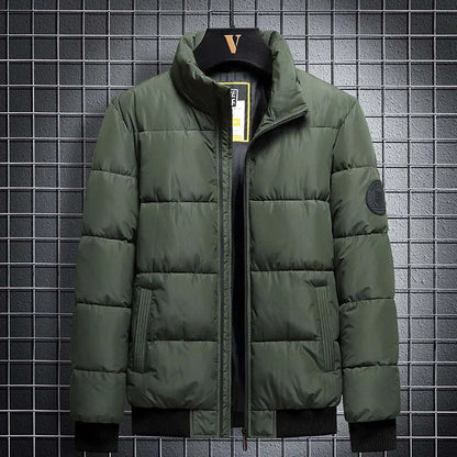 8XL Stand Collar Cotton Parkas Men Autumn Winter Thick Padding Baseball Collar Parkas Men Korean Fashion Outerwear Down Coat Man