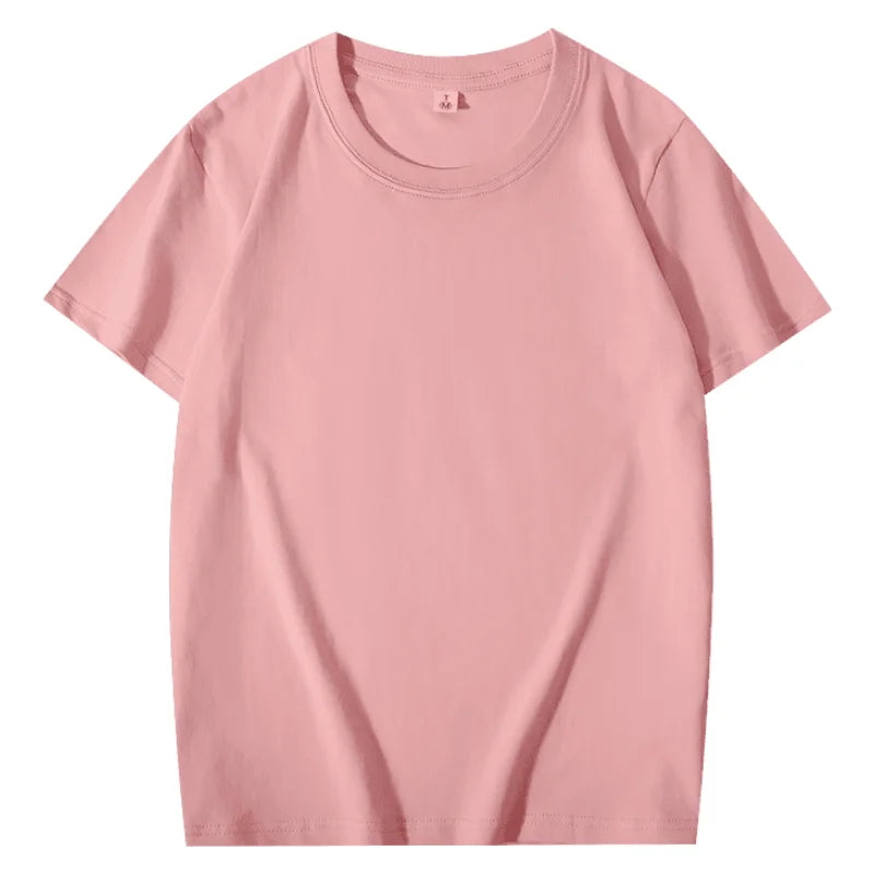 100% Cotton T-shirt Custom Logo Print Image Men and Women Clothes Diy Enterprise Embroidery Team Culture Short Sleeved Tops