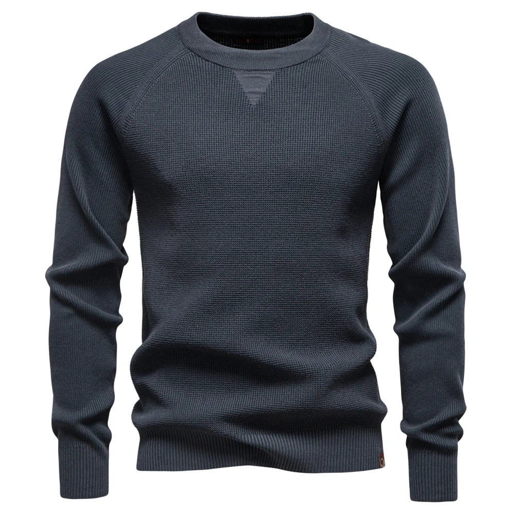 AIOPESON Raglan Sleeve Polo Shirt Men Henley Collar Solid Color Long Sleeve Heavyweight Cotton Business Casual Autumn Winter