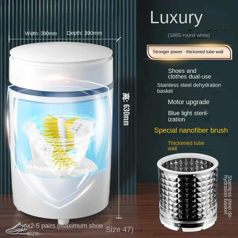 220V shoe washing machine, household small fully automatic shoe brushing machine, integrated with washing and stripping AG