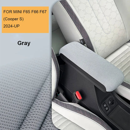 Car Armrest Mat Car Center Consoles Box Pillow Arm Heighten Pad Mat for Mini Cooper S F65 F66 F67 2024 2025 2026 Accessories