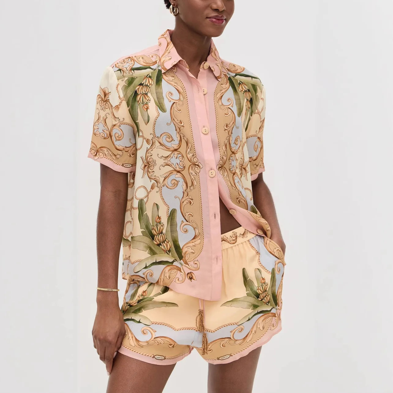 2026 New Casual Fashionable Personality Shirt Shorts Set Spicy Girl Fashionable Two-Piece Suit for Women Autumn Season