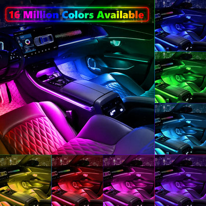 22in1 Symphony Car Ambient Light RGB 213 Color Universal Car Accessories Interior LED Lights Strip Acrylic Backlight Guide Light