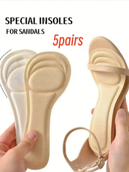 1 Pair of Women's High Heel Shoe Insoles |   Self-Adhesive Sweat-Absorbing Design |   Breathable Non-Slip Mat |   Super Soft Forefoot Pads Relieve Pain from High Heels |   7/10 Length Insoles