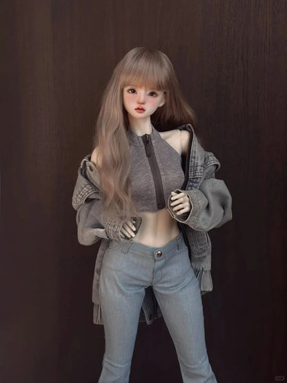 New SD BJD Doll 1/3 meigui  Beautiful Girl Delicate Makeup High Quality Resin Toy Birthday Gift Dolls Assembly free shipping