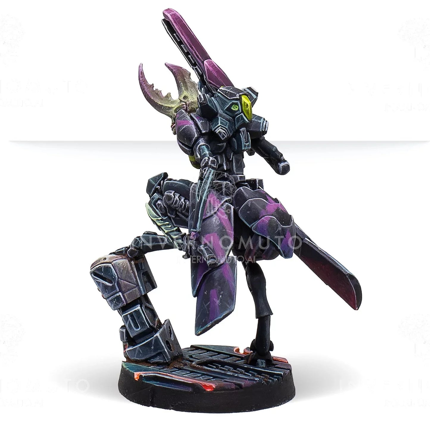 Sci-Fi Alien Horn Mecha Warrior Resin Miniature Unpainted Model Kit Tabletop Wargame Figures Unassembled Garage Kit