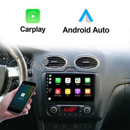 For ford focus 2 Mk2 2004-2008 2009 2010 2011 Android Auto GPS 2din autoradio GPS 2din DVR Android 16 Car Radio 4G+WIFI Carplay