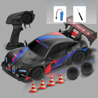 RC Drift Car 1:24 2.4GHz Remote Control Car Four Wheel Drive GTR Racing Vehicles Electric Racing Car Toys for Kids Adults Gifts