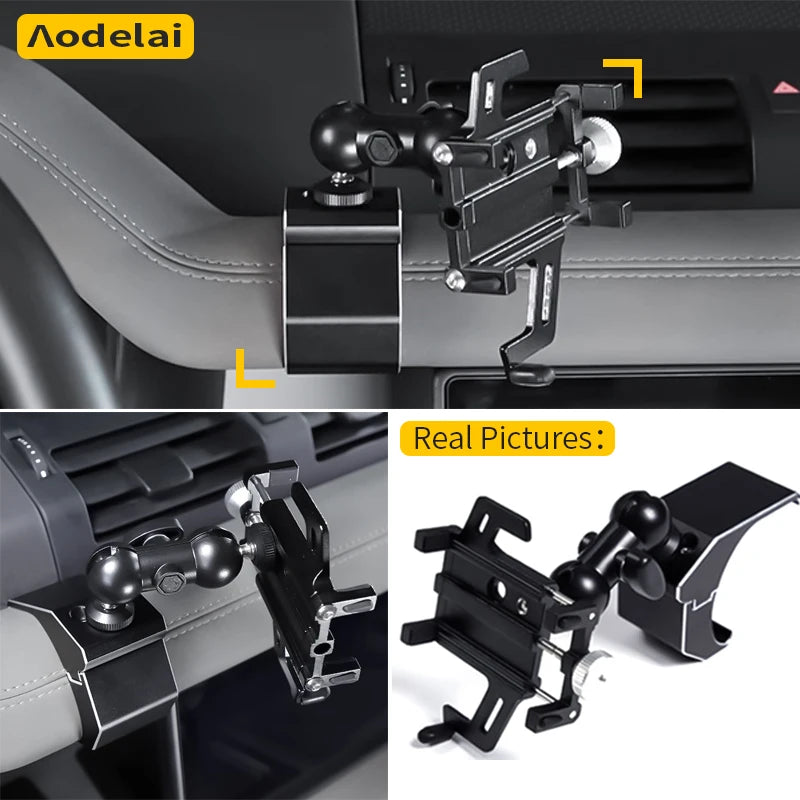 For Land Rove Defender 2020-2023 Adjustable Car Phone Holder Mobile Mount Gravity GPS Rotatable Navigation Bracket Accessories