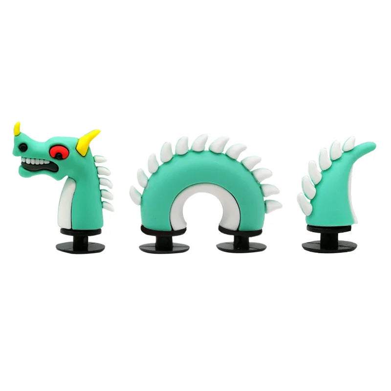 3D Cute Cartoon Shoe Decoration Buckle Charms Accessories Head Top Dragon Snake Crocodile DIY Combination Kids BHL1245-cat