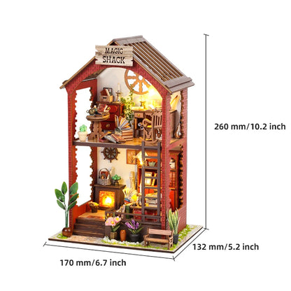 DIY Book Nook Kits 3D Puzzles Wooden Bookshelf Miniature Building Kits Home Decor Creative Dollhouses For Adults Xmas Gifts